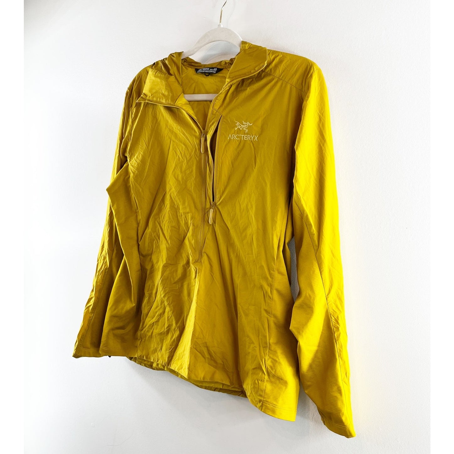 Arc'teryx Atom SL Full Zip Hooded Anorak Jacket Yellow Large