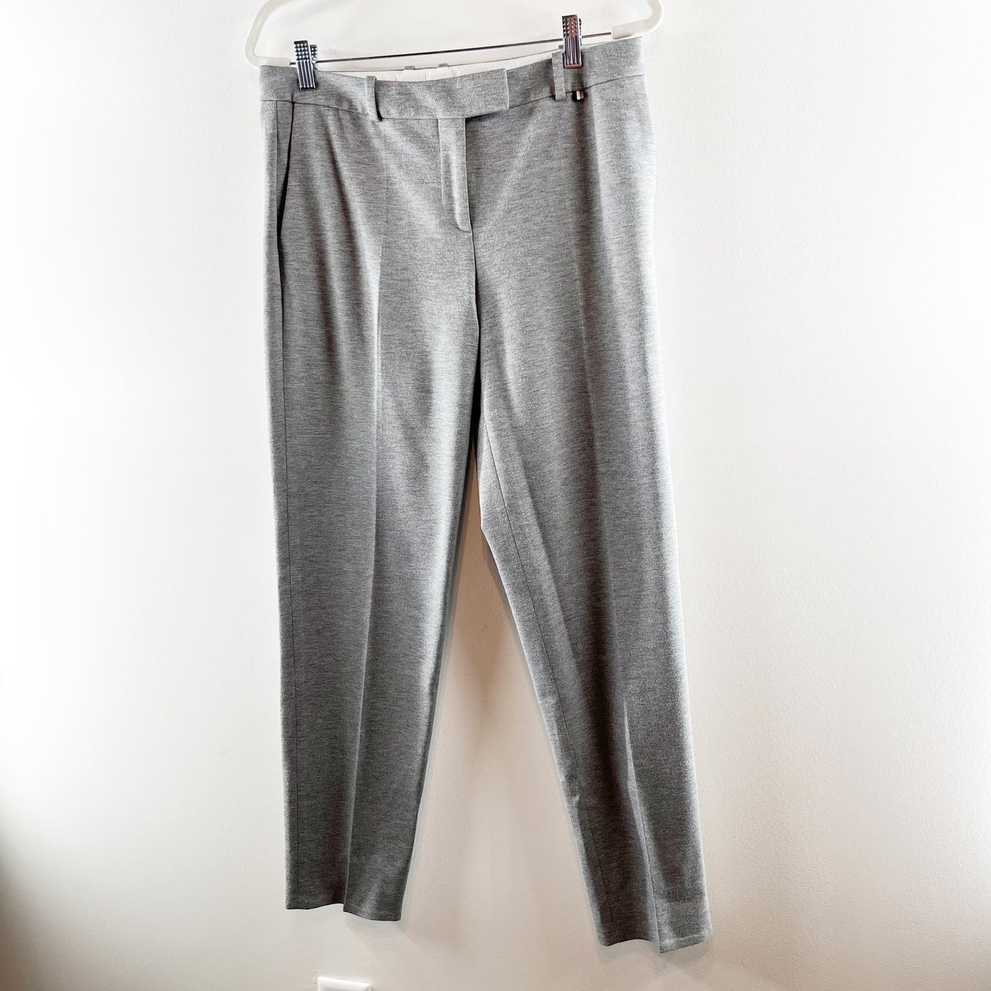Hugo Boss Slim Fit Tocanesi Wool Blend Ankle Trouser Dress Pants Gray 6