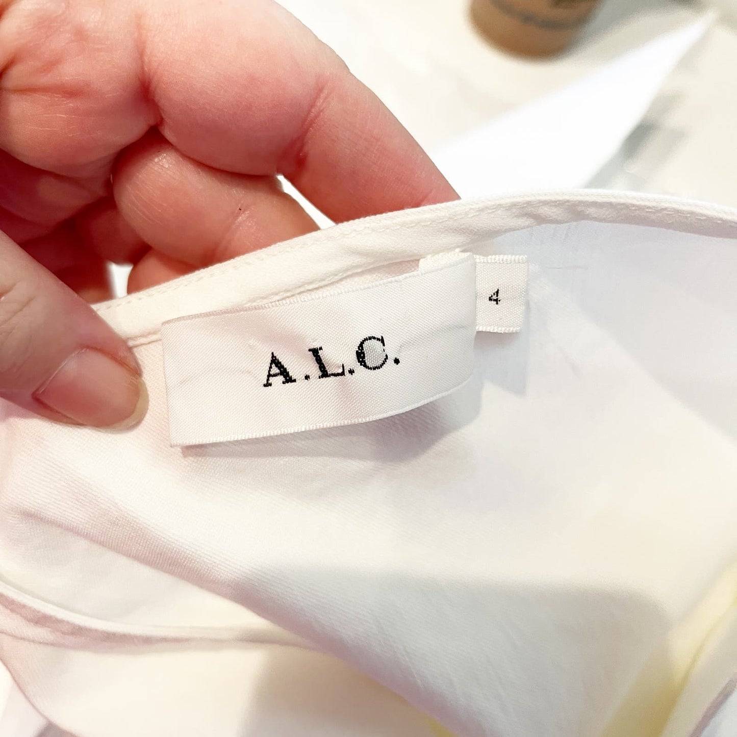 A.L.C Sidelle Linen Blend Wrap Ruffle Sleeve Mini Dress White 4