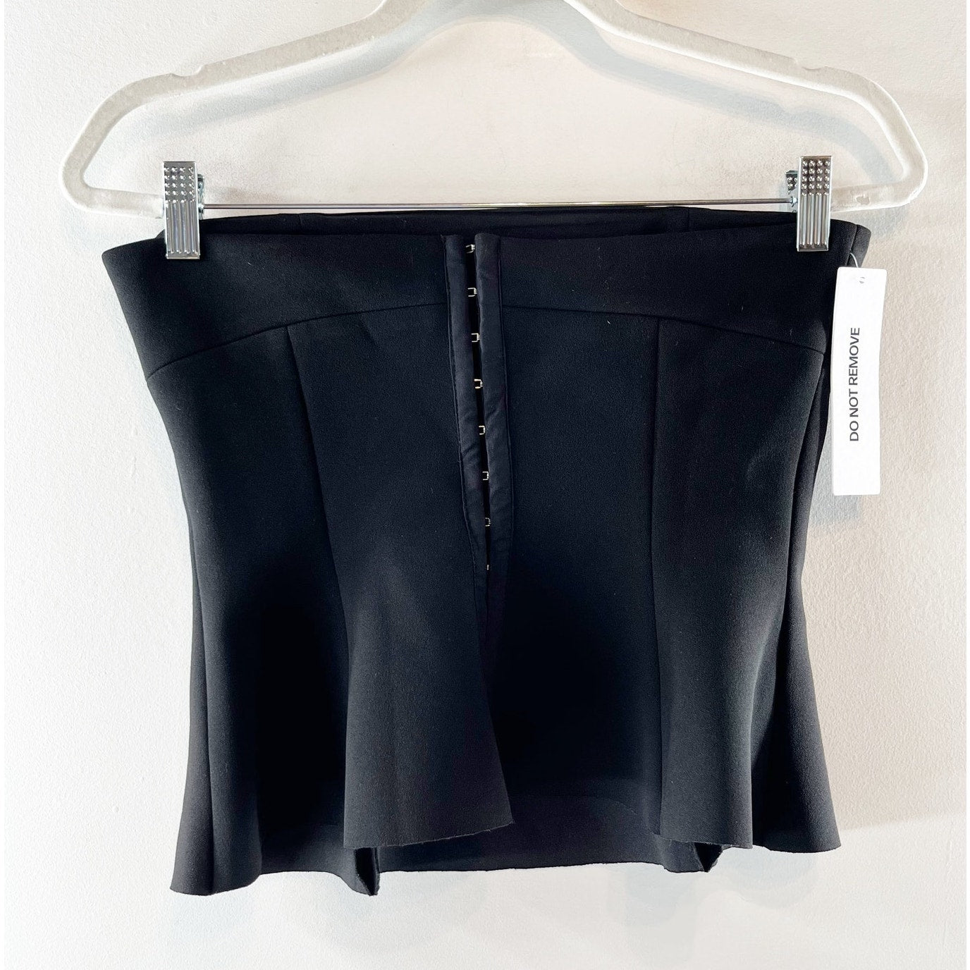 Princess Polly Baudelaire Strapless Peplum Hem Corset Top Black 6