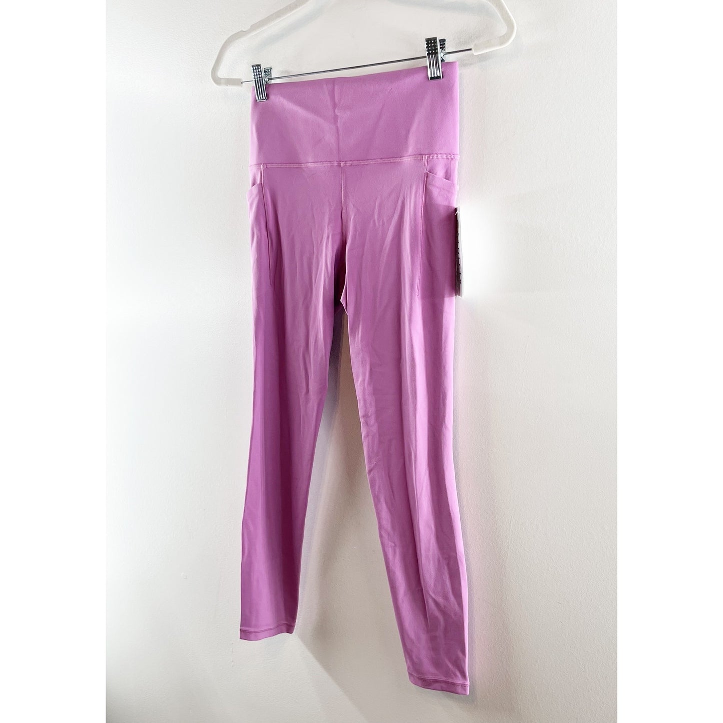 Athleta High Rise Salutation Stash Pocket Leggings Pink Small