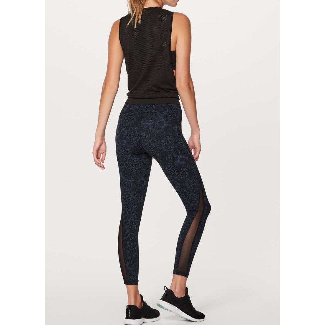 Lululemon Train Times 7/8 Pant Leggings 25" Nouveau Mach Blue Black 4