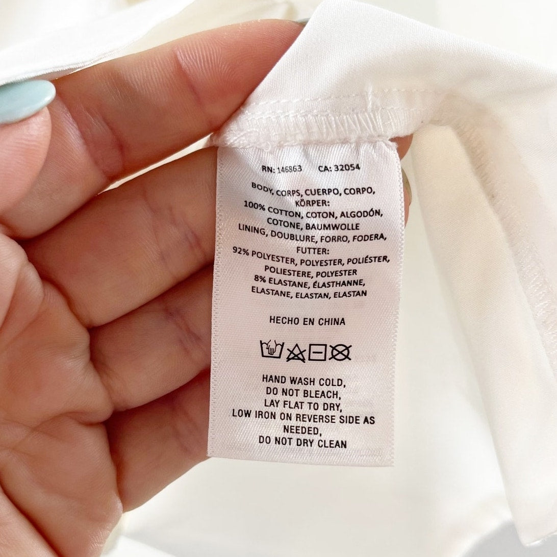 Mare Mare x Anthropologie Puff Sleeve Twist Front Mini Dress White Medium