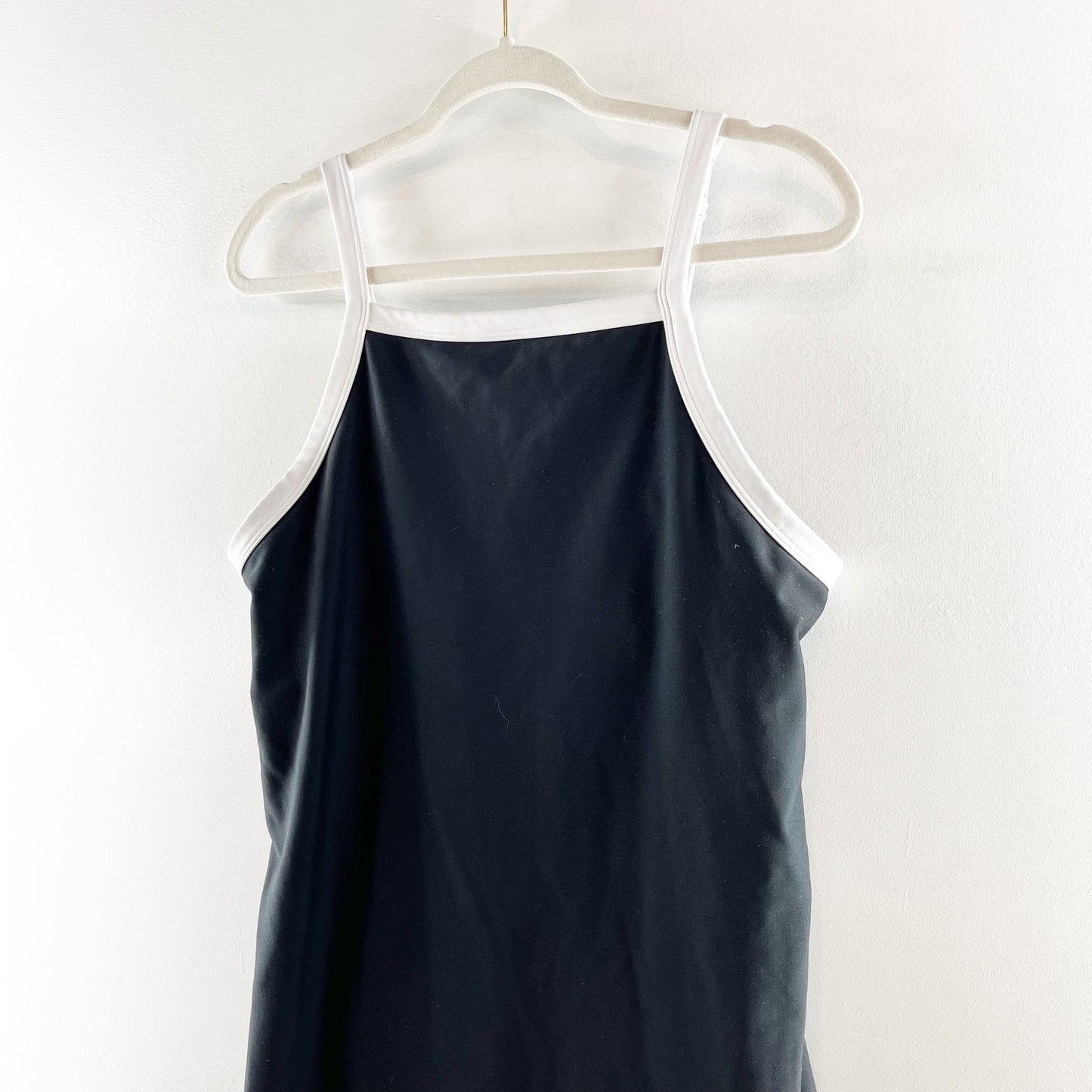 Abercrombie & Fitch YPB SculptLUX Apron Active Mini Dress Black White XL