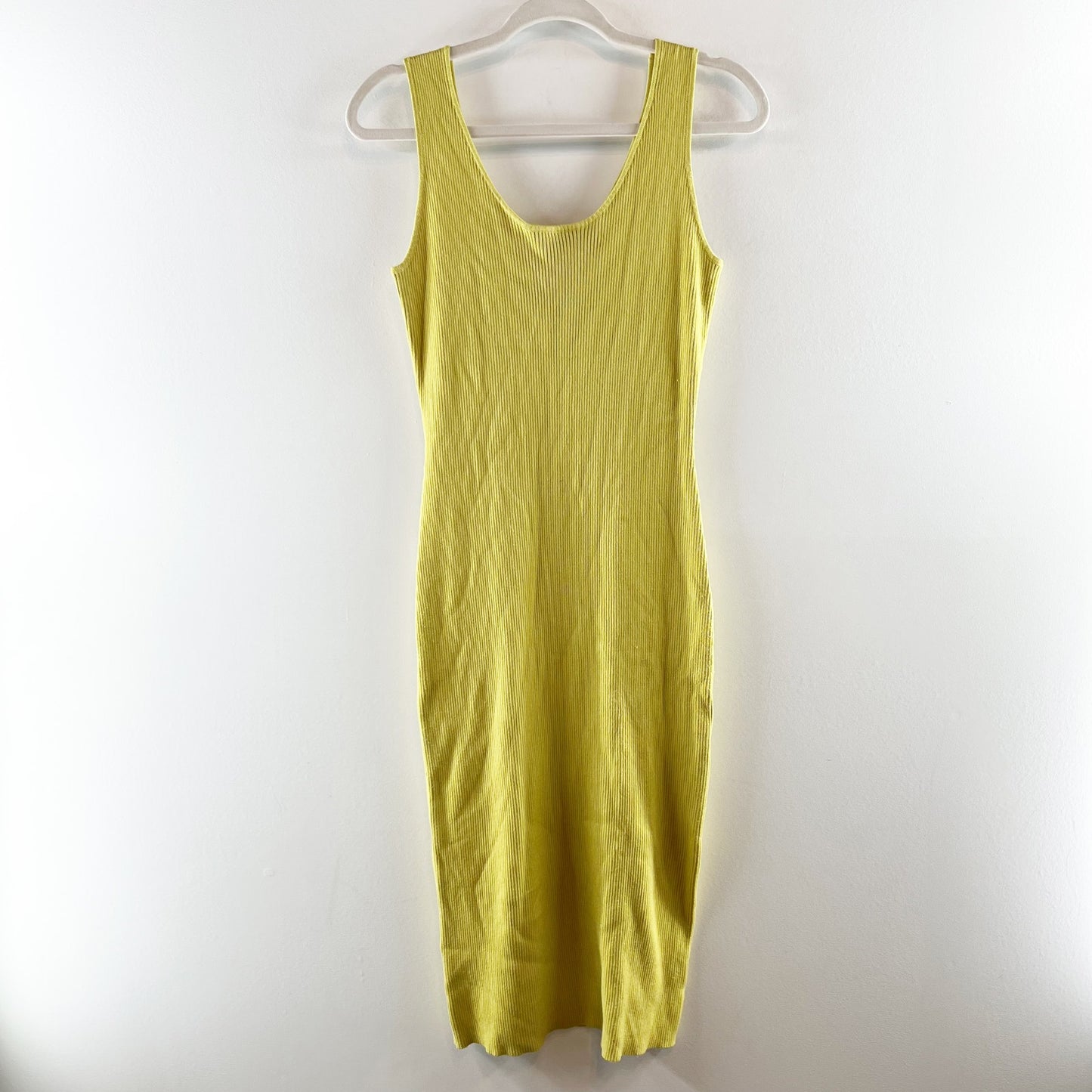 Saturday Sunday Anthropologie Ribbed Midi Dress and Cardigan Sweater Set Green