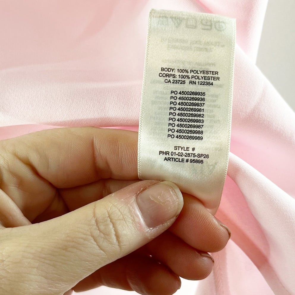 Aritzia Babton Carter Mock Neck Draped Satin Blouse Villa Pink XXS