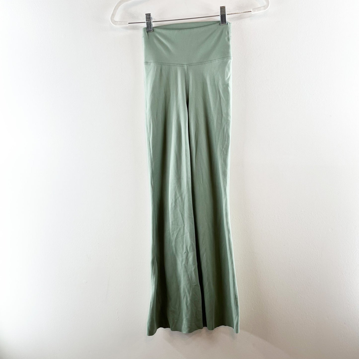 Gilly Hicks Hollister High Rise Flare Pants Leggings Light Green XXS