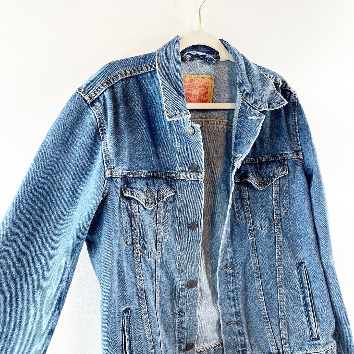 Levi's Denim Button-Front Original 90s Trucker Jacket Cool The Drama Blue Medium