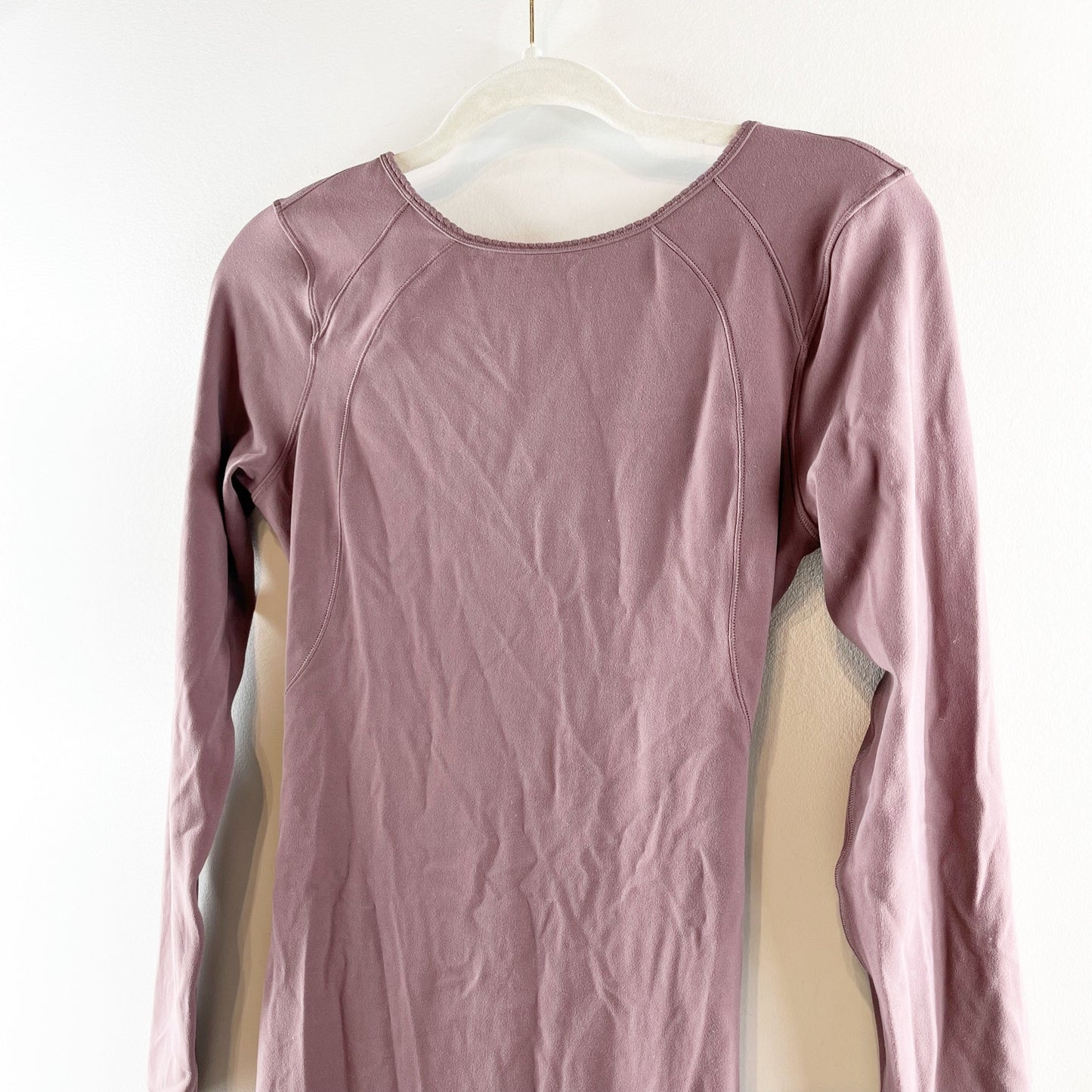 Lululemon Contour Mini Long Sleeve Dress Nulu Antique Bark Purple 6
