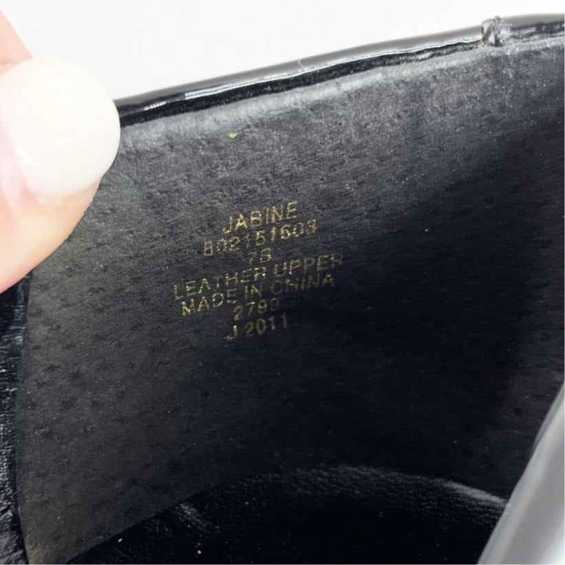 Ralph Lauren Jabine Patent Leather Wedge Pumps Heels Black 7