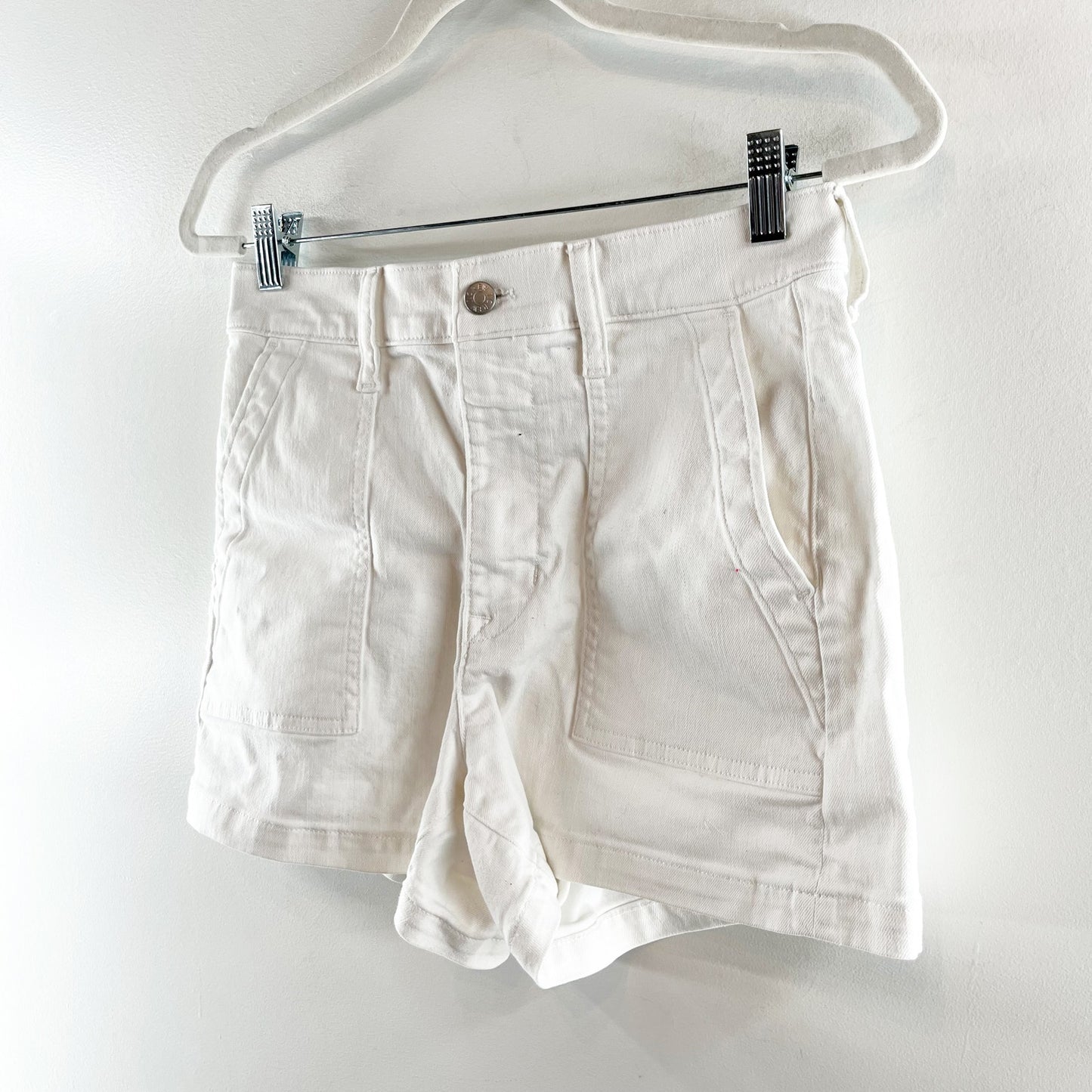 J. Crew Utility High Rise Jean Shorts White 27 / 4
