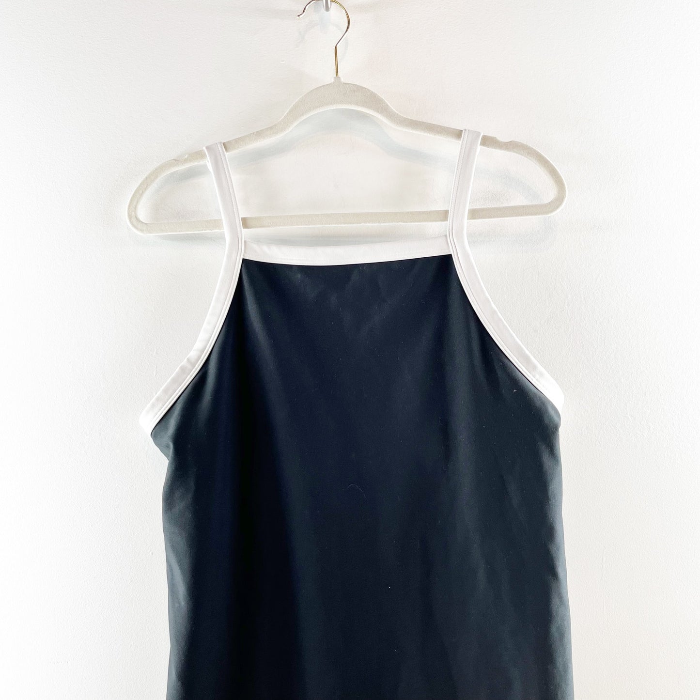 Abercrombie & Fitch YPB SculptLUX Apron Active Mini Dress Black White XL