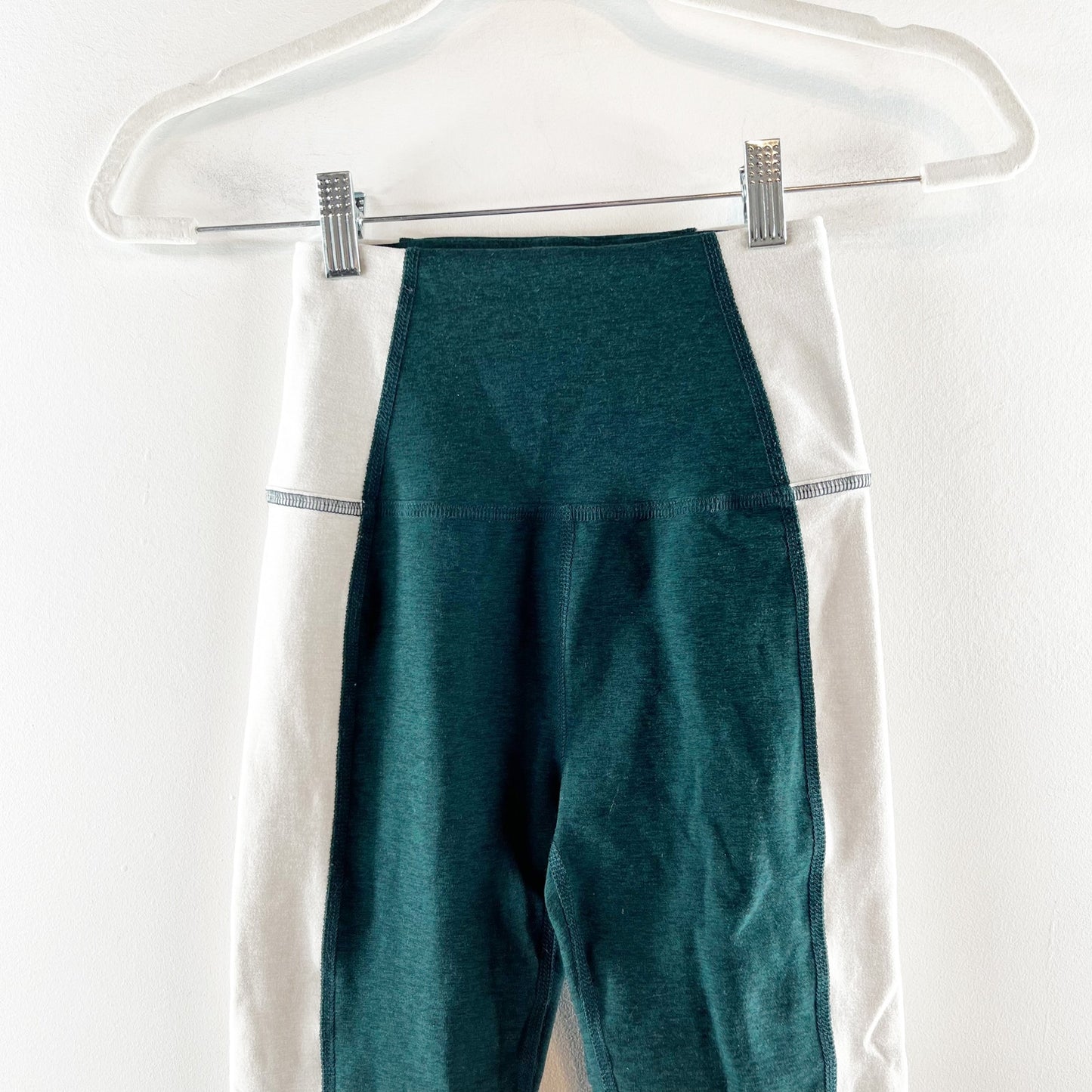 Beyond Yoga Spacedye Vitality Colorblock Legging Dark Spruce Green Eggshell S