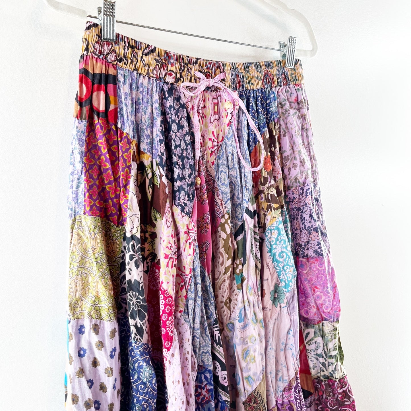 Gypsy Rose Made From The Earth Wear In Peace Bohemian Maxi Skirt Pink Medium