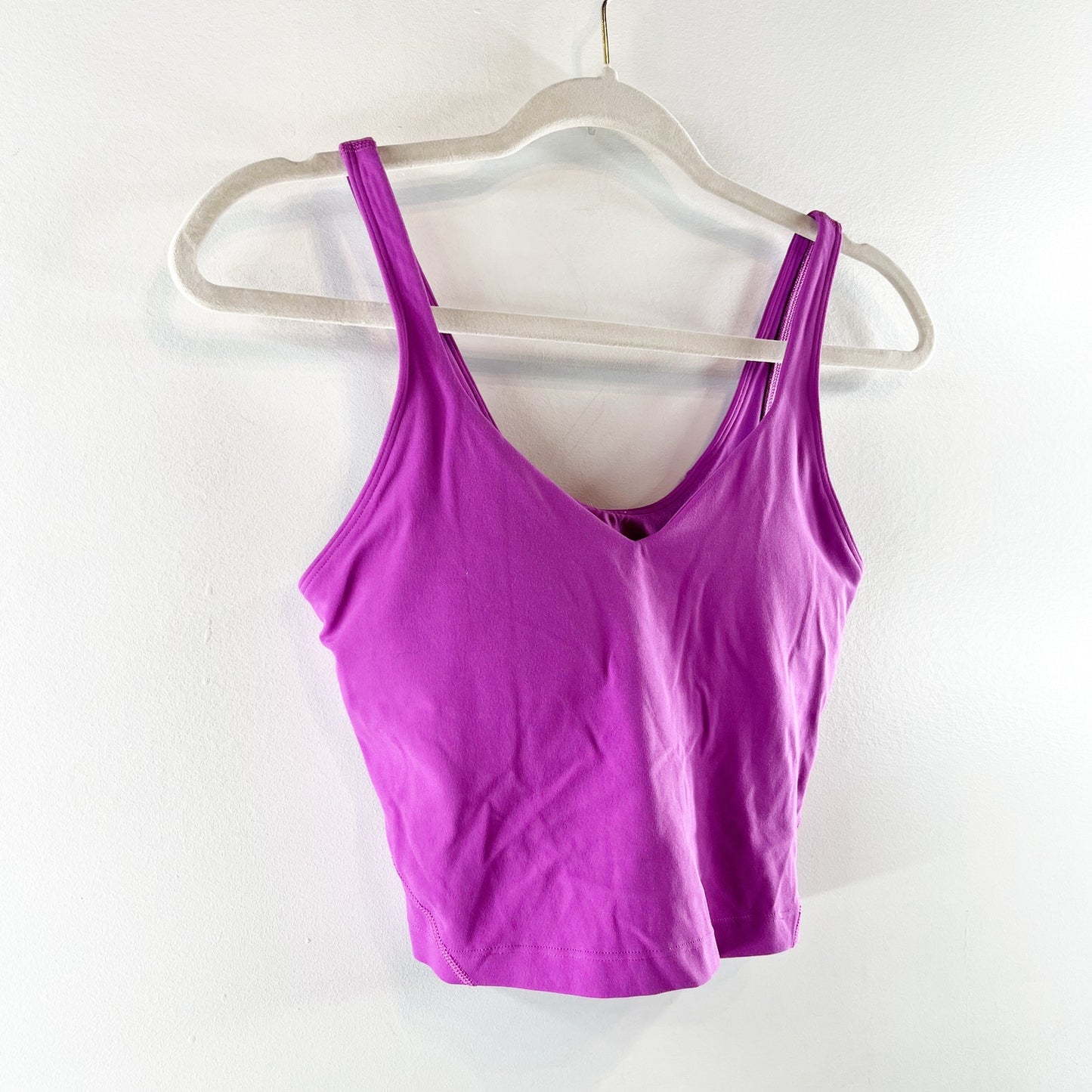 Lululemon Align Cropped Tank Top with Built-in Shelf Bra Vivid Plum Purple 6