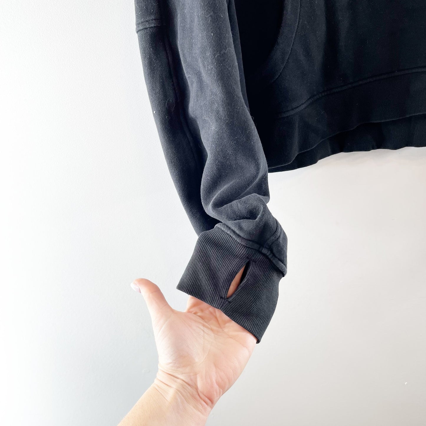 Lululemon Scuba Oversized Funnel Neck Half Zip Sweatshirt Black Medium Large