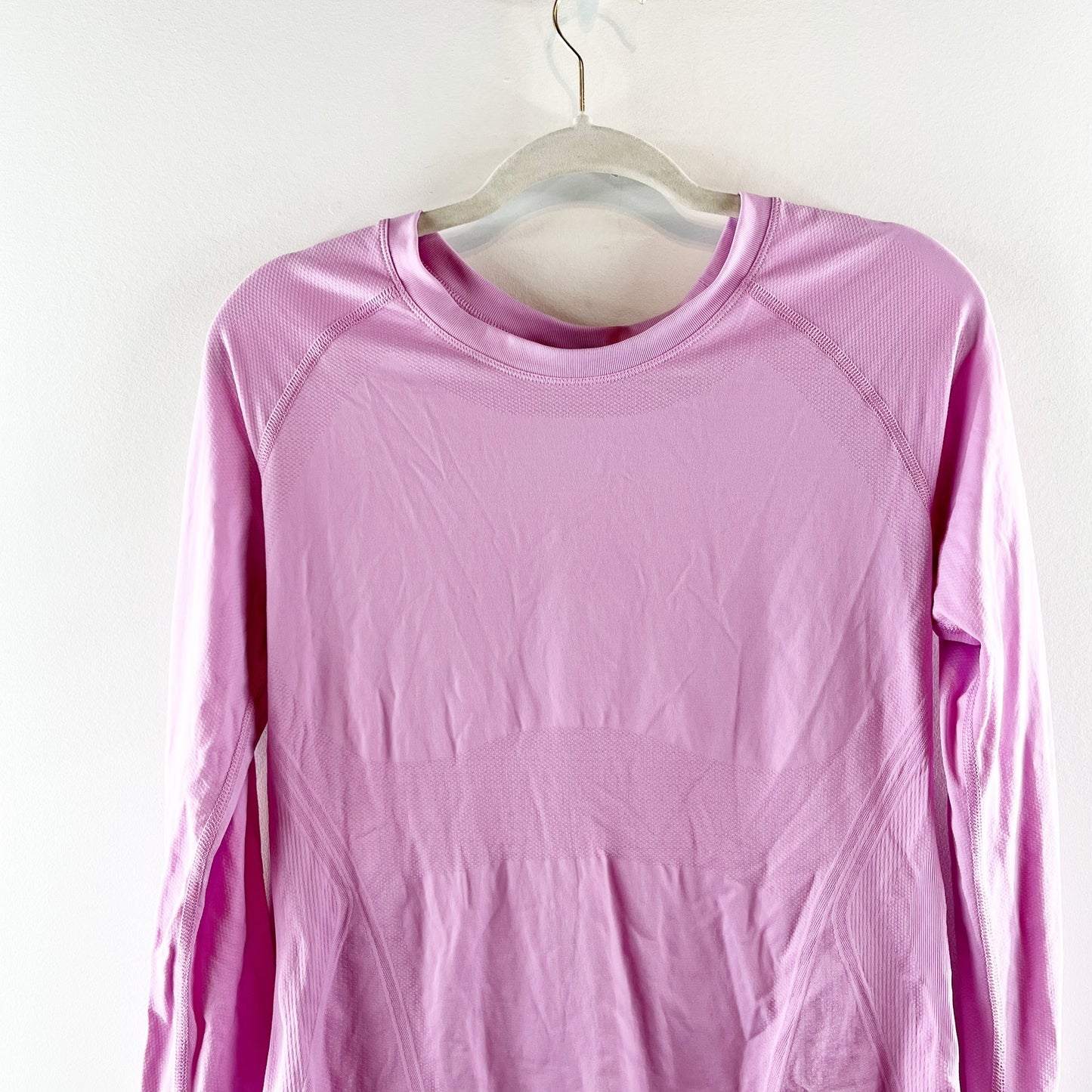 Athleta Momentum Seamless Long Sleeve Activewear Top Bubblegum Pink Large