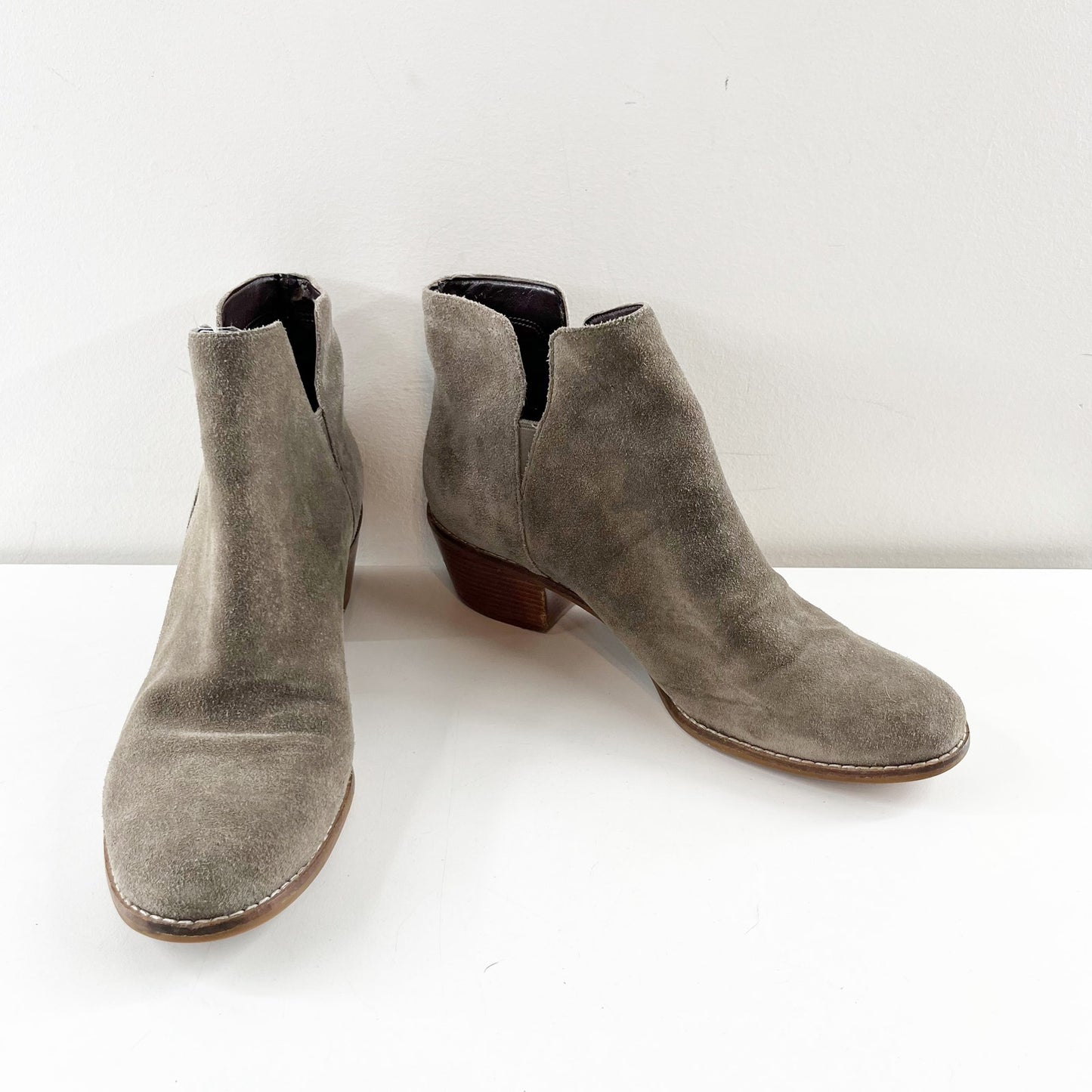 Cole Haan Abbot Suede Cutout Ankle Boots Booties Green 9