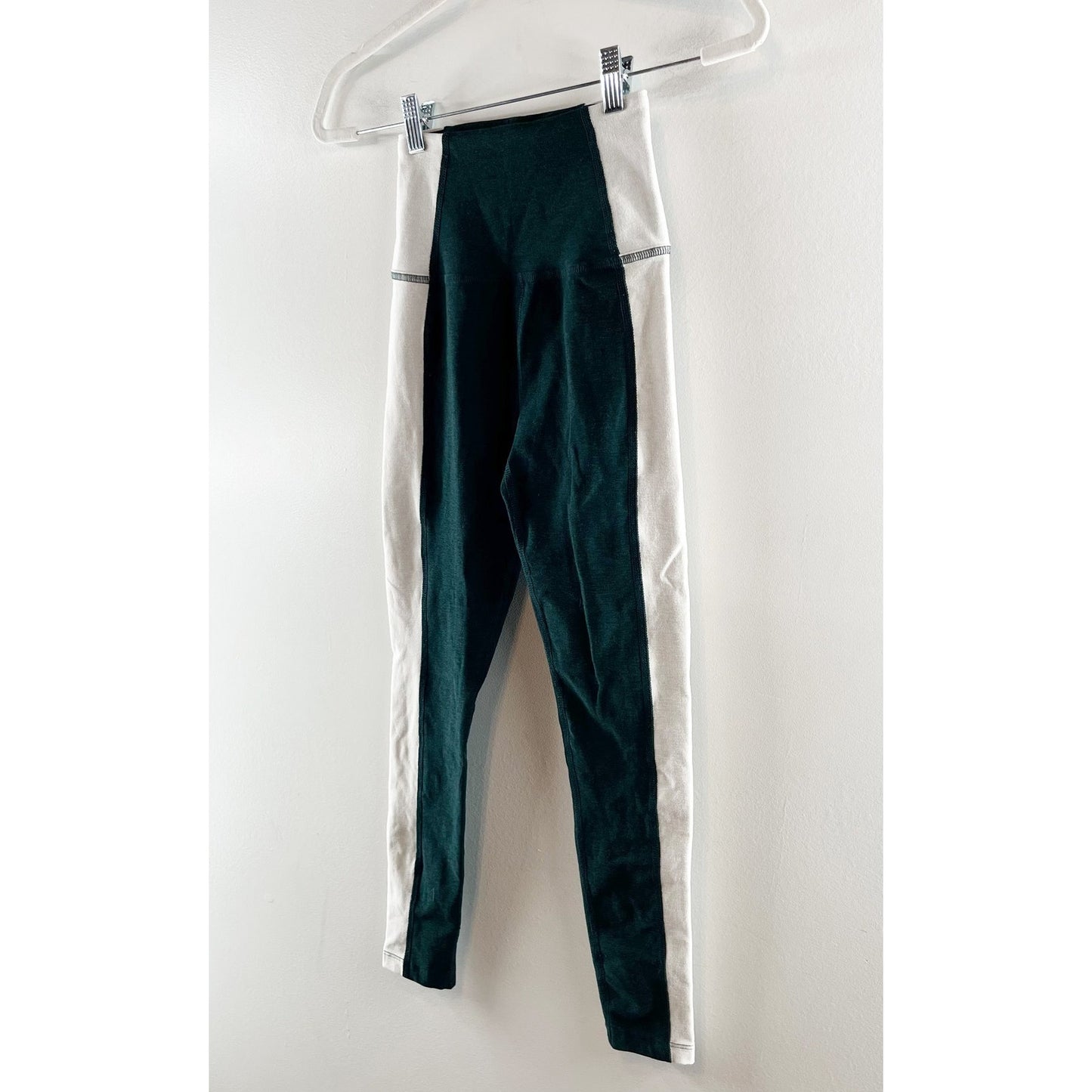 Beyond Yoga Spacedye Vitality Colorblock Legging Dark Spruce Green Eggshell S
