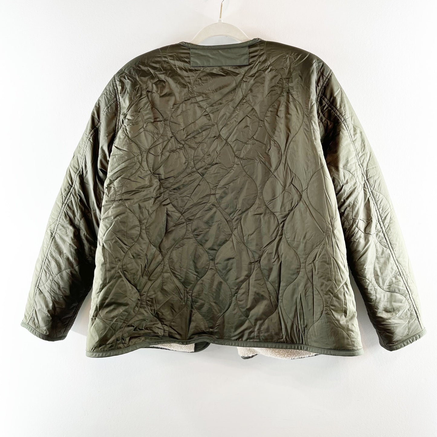 Velvet Graham and Spencer Quilted Marissa Reversible Sherpa Jacket Green Small
