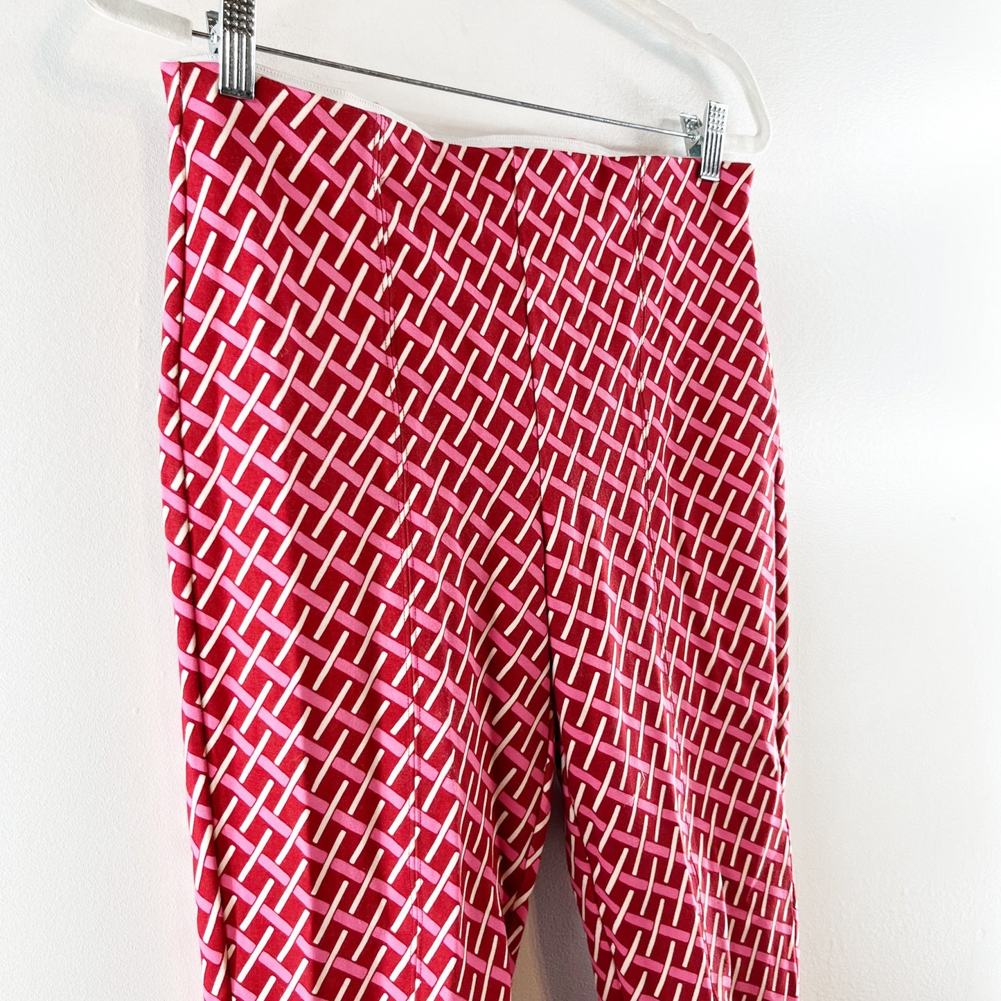 Maeve Anthropologie Margot Cropped Pull On Kick Flare Pants Red Pink Small