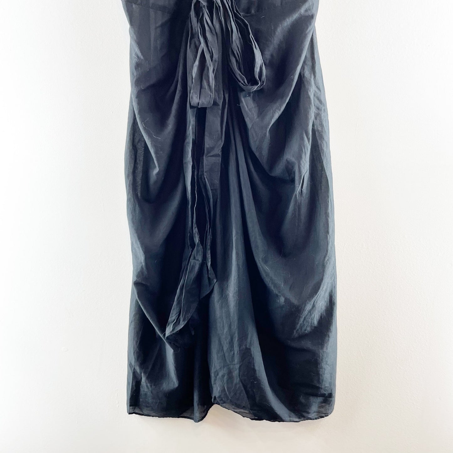 J. Crew Convertible Beach Cotton Sarong Skirt Dress Black Large