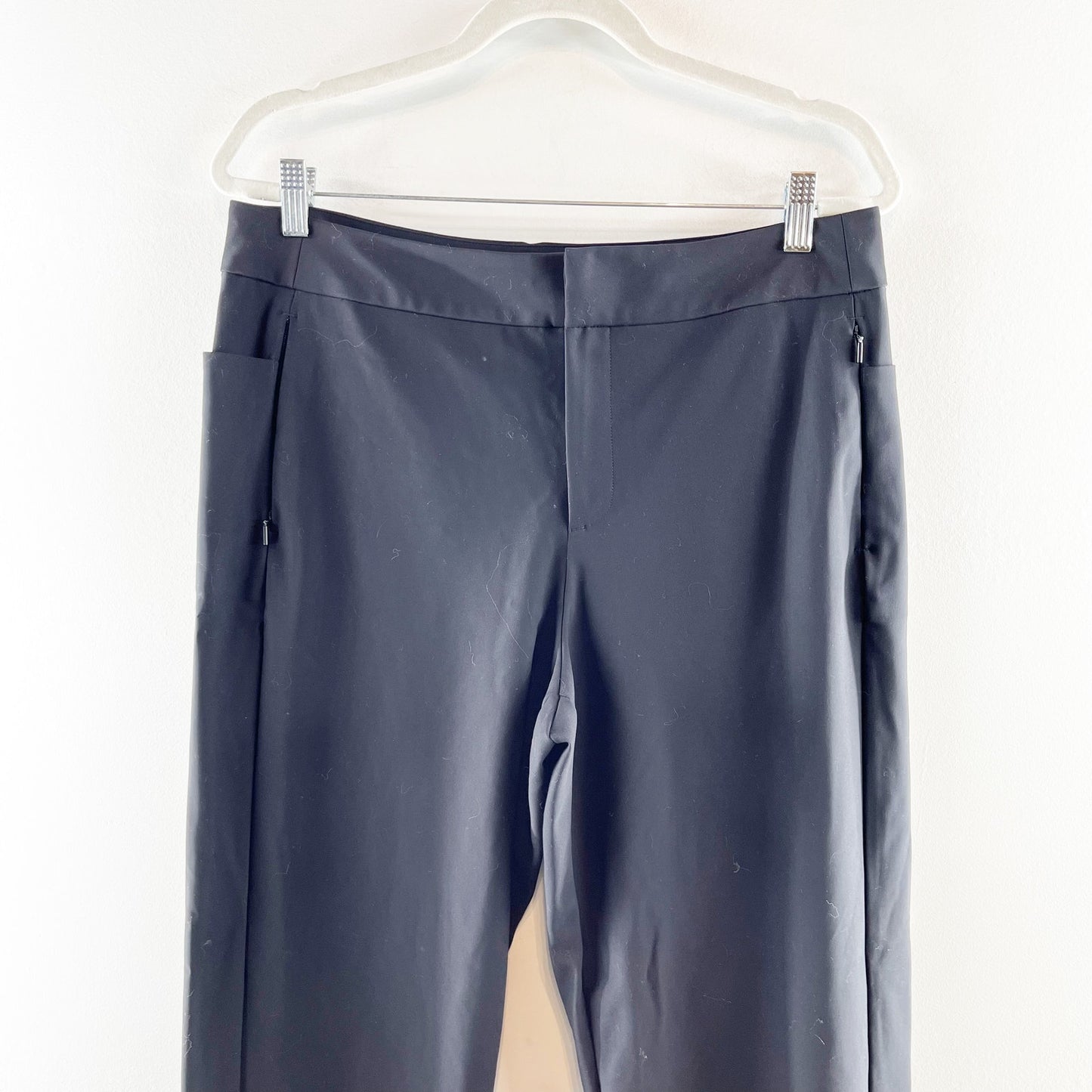 Athleta High Rise Stellar Skinny Ankle Trouser Pants Black 14