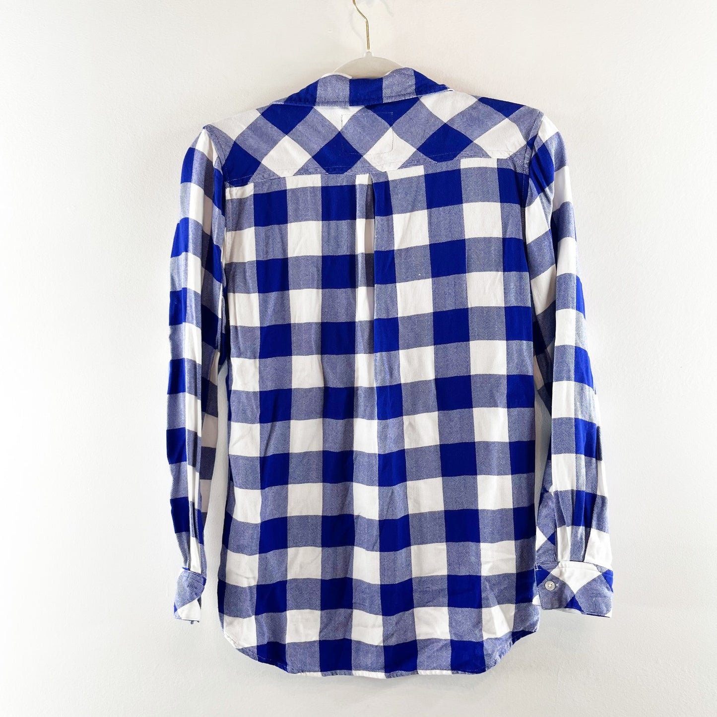 Rails Hunter Button Down Long Sleeve Buffalo Check Plaid Shirt Blue White Small