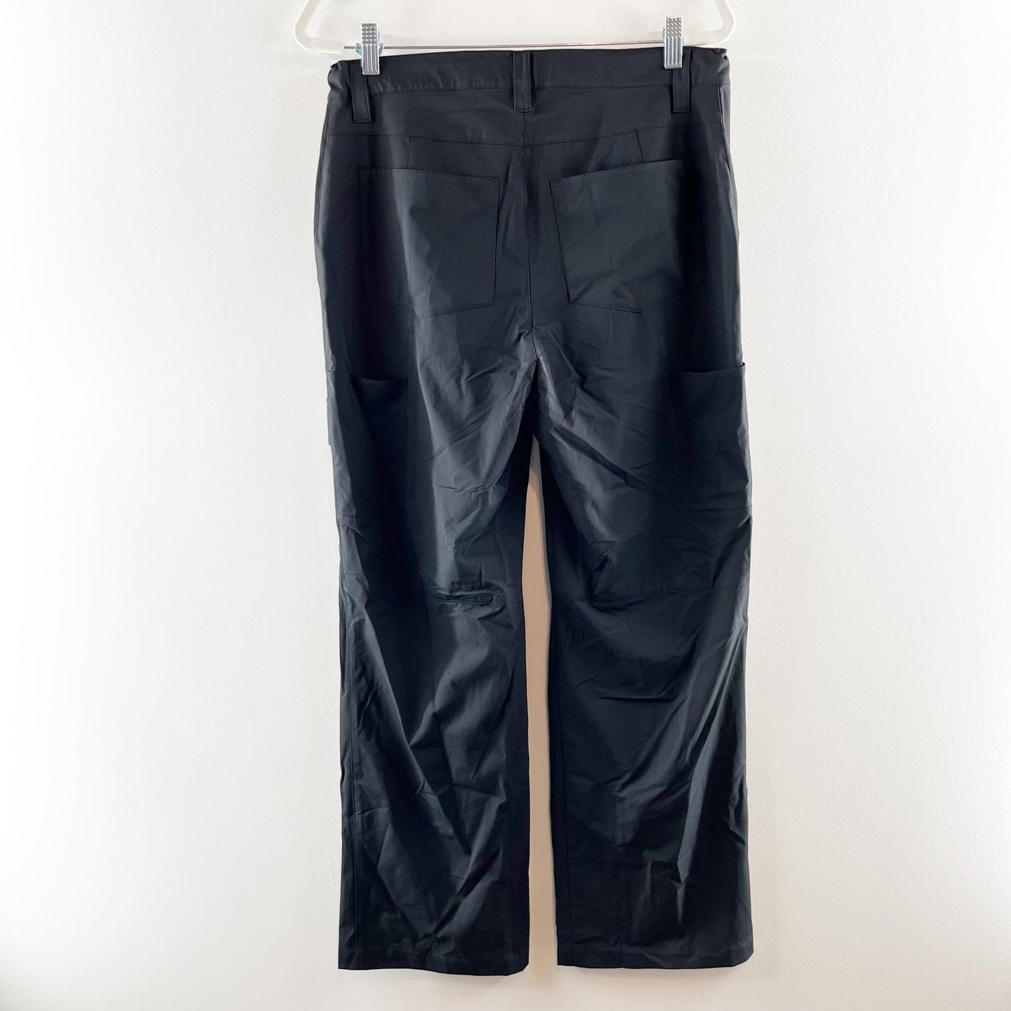 Alo Yoga All That High Waisted Straight Leg Cargo Trouser Pants Black Medium