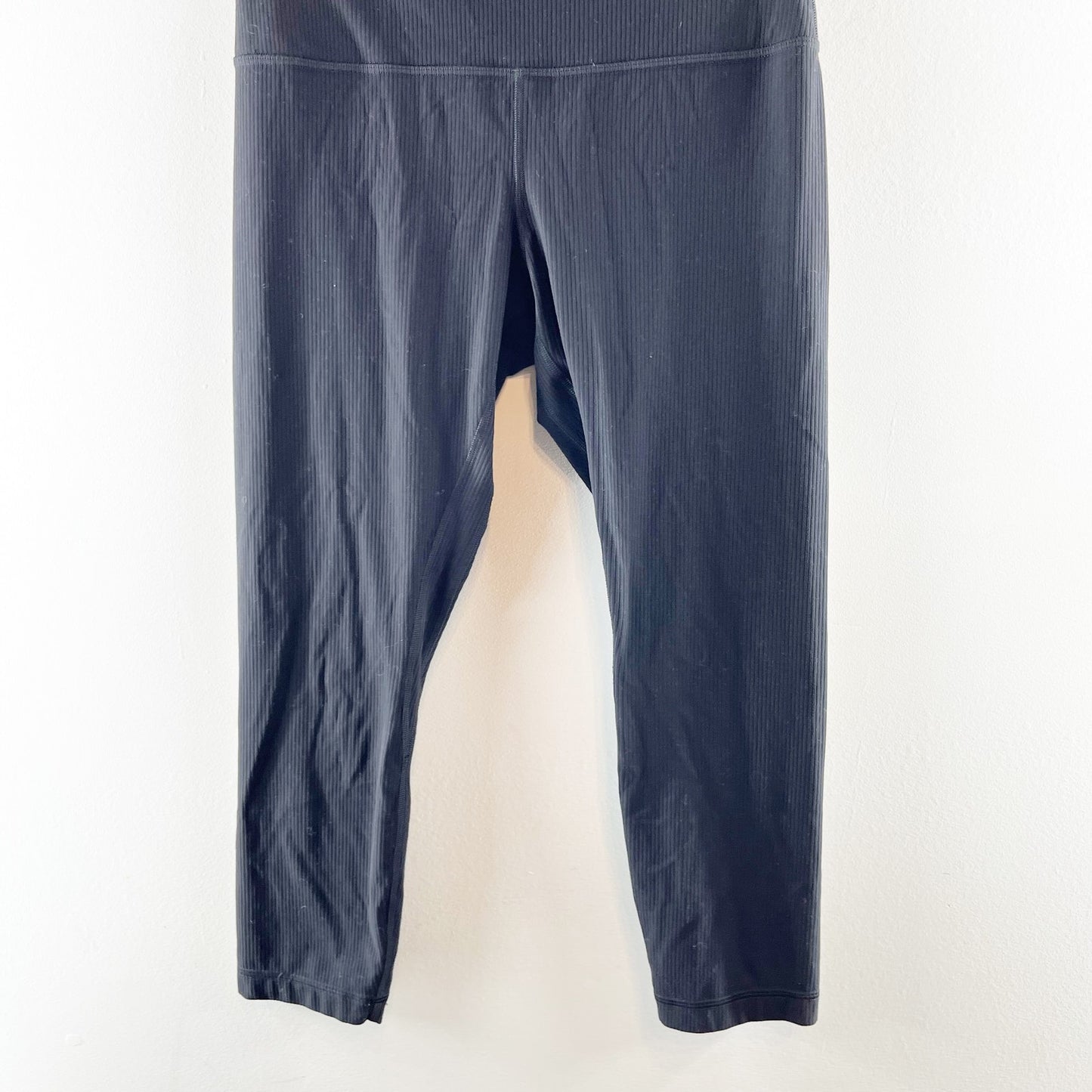 Lululemon Align Ribbed High-Rise Crop Leggings Pants 23" Black 10