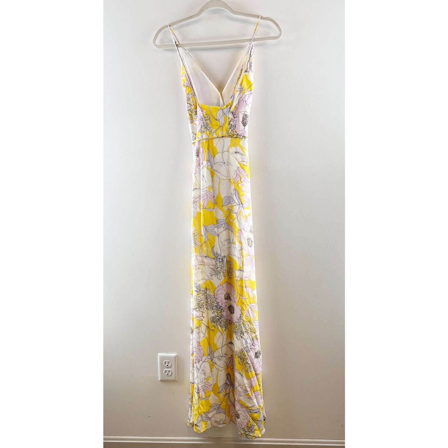 Yumi Kim Rush Hour Wrap Maxi Dress in Bora Bora Floral Yellow Medium
