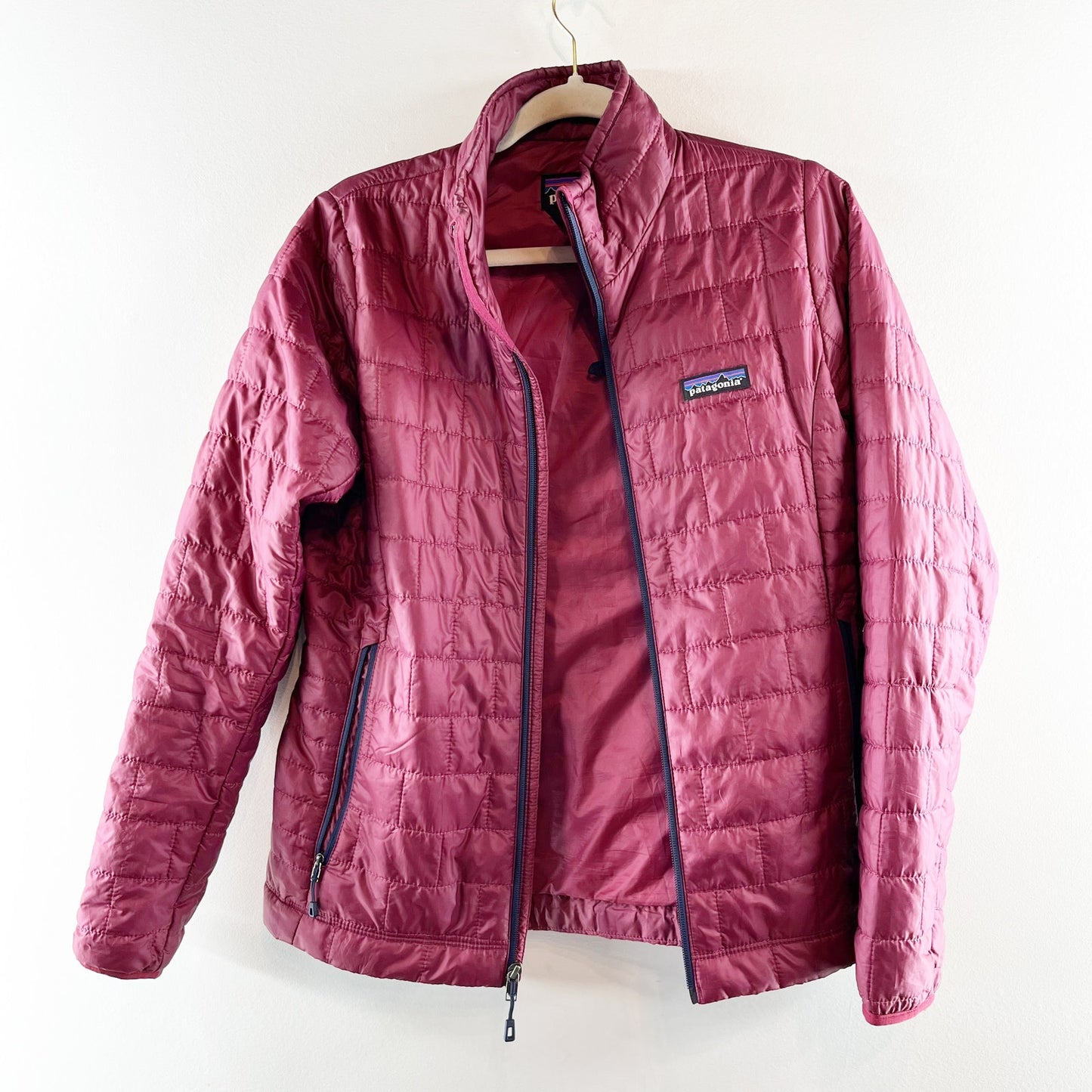 Patagonia Full Zip Nano Puff Puffer Jacket Coat Maroon Red Small