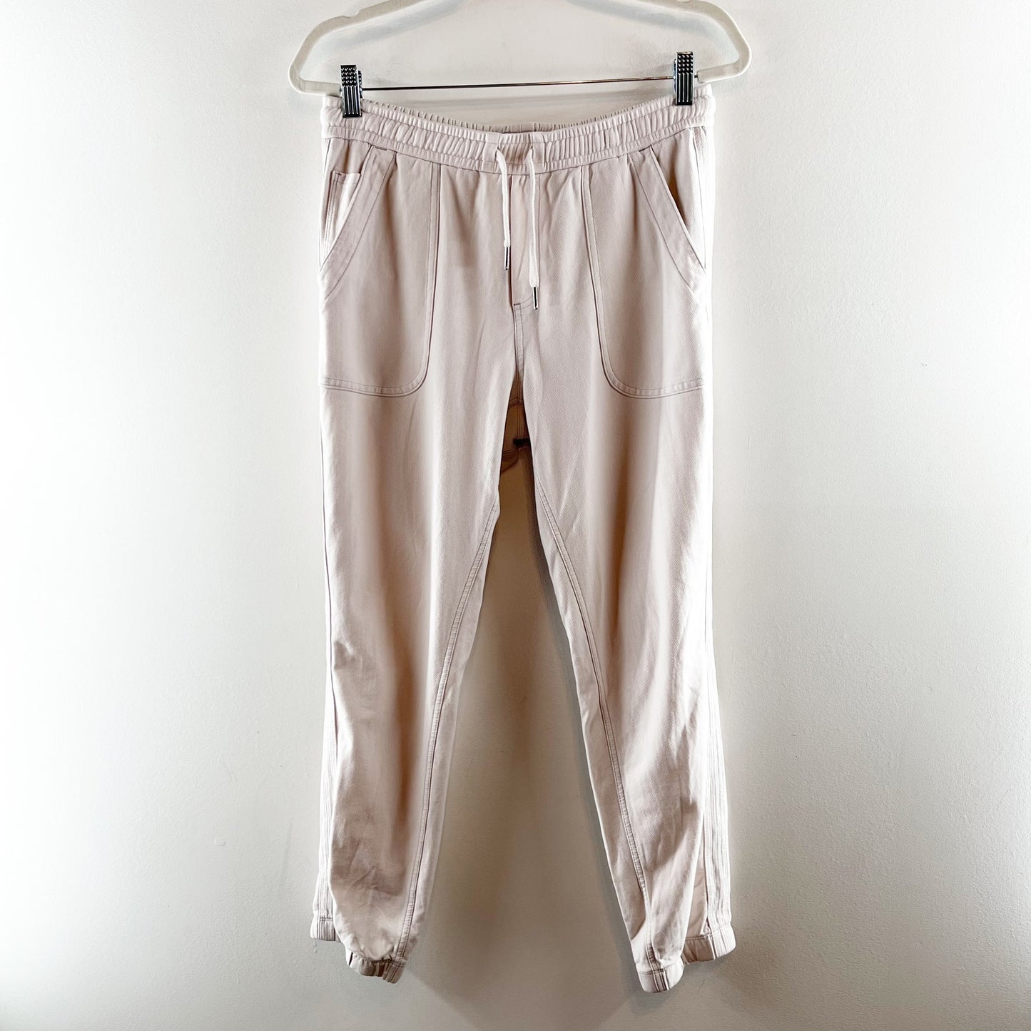 Athleta High Rise Farallon Jogger Pants Magnolia White Cream 10