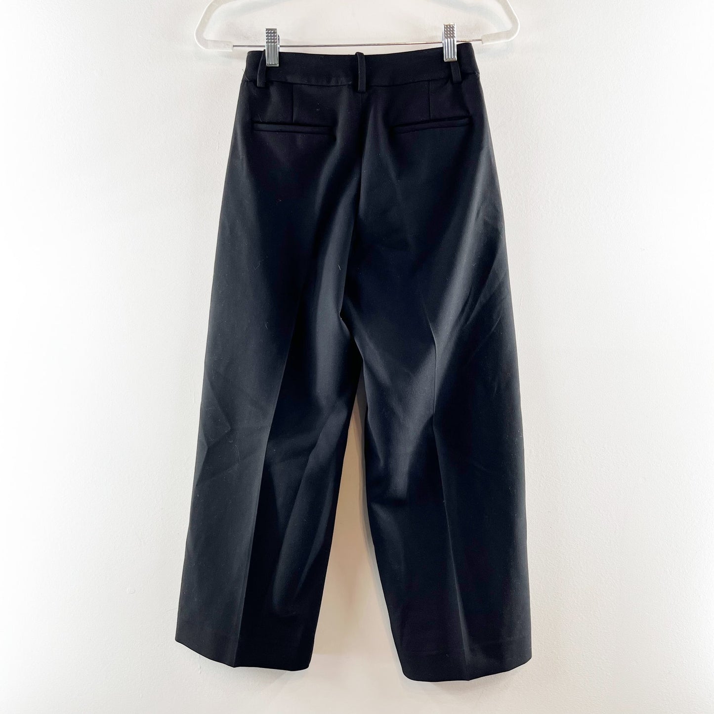 J. Crew Sydney High Rise Wide Leg Cropped Dress Trouser Pants Black 2