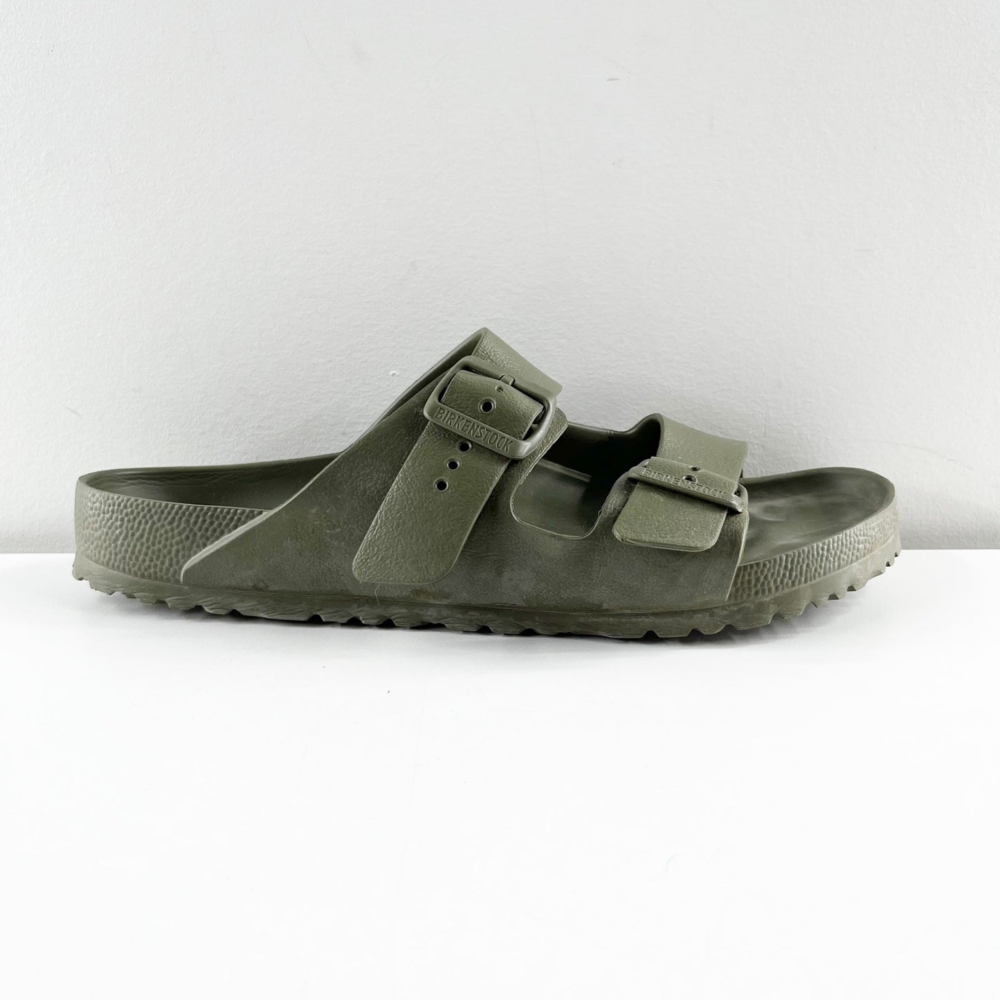 Birkenstock Arizona Double Buckle EVA Sandals in Khaki Green W 12 / M 10