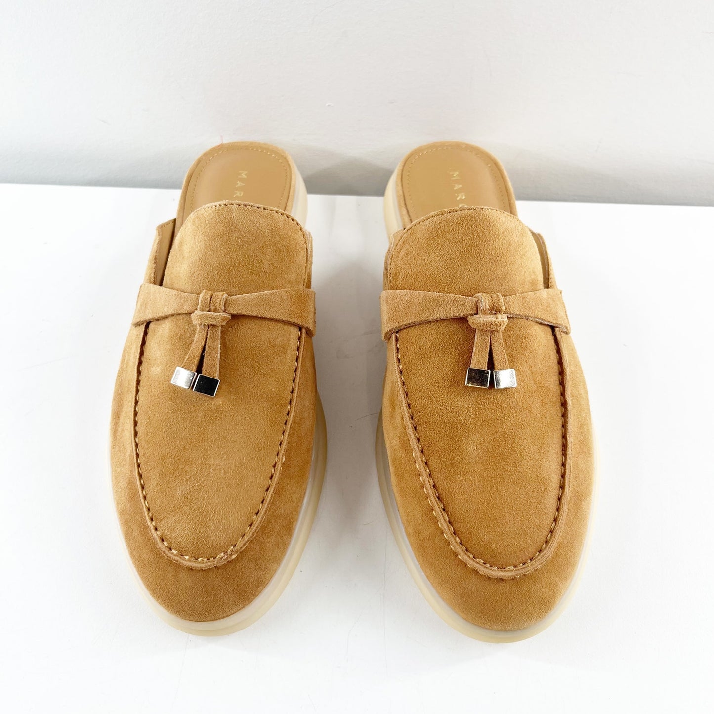 Marc Fisher Yarila Slip On Suede Loafer Mule Brown 7.5
