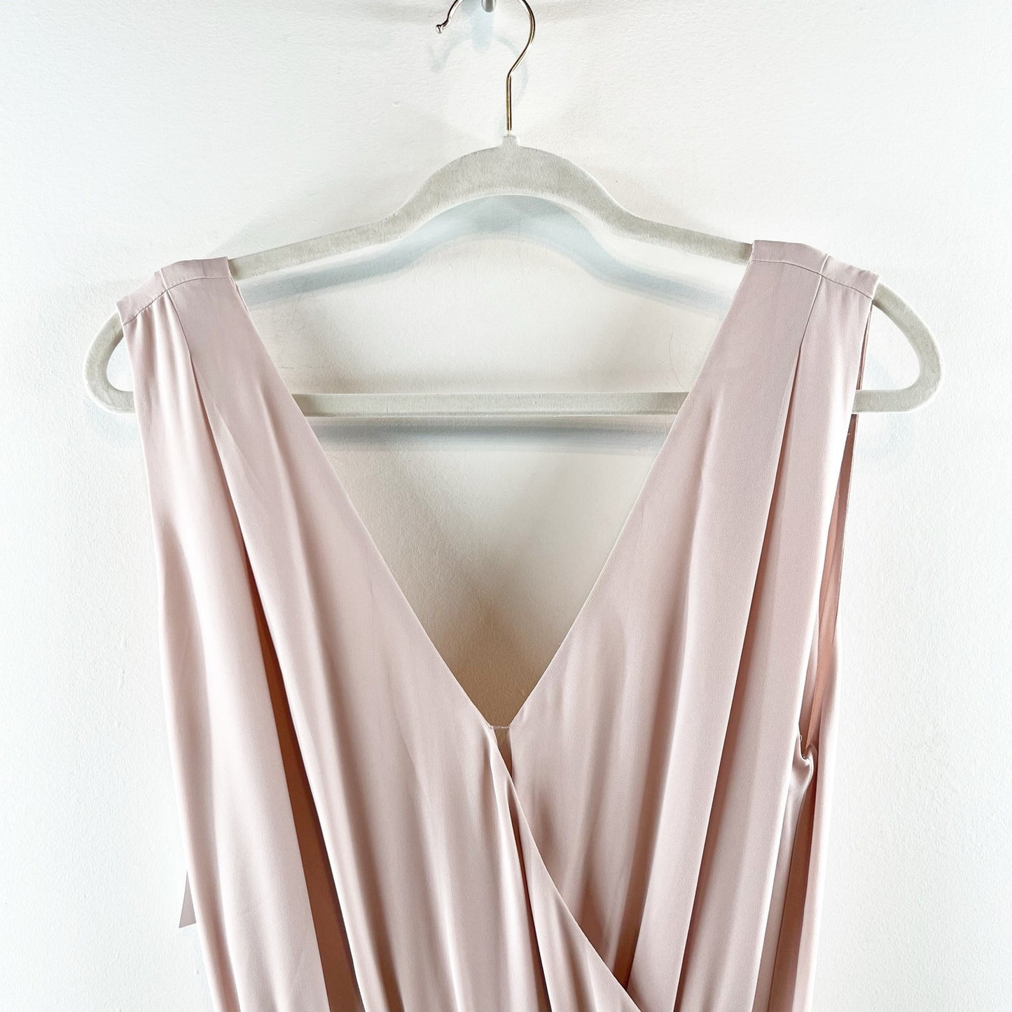 Babaton Aritzia Maximillion V Neck Cropped Wide Leg Jumpsuit Camille Pink Medium