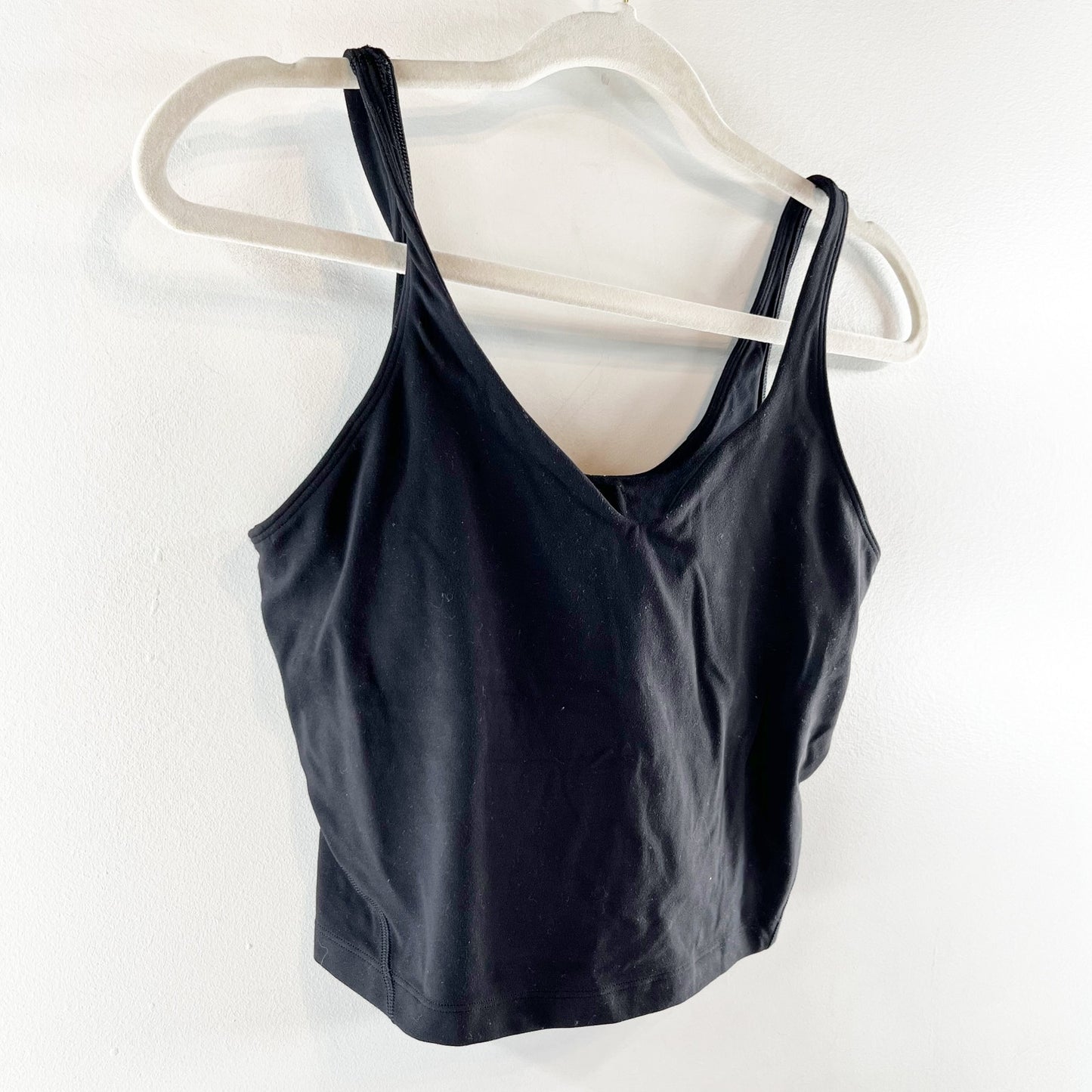 Lululemon Athletica Align Sleeveless V-Neck Cropped Training Tank Top Black 8