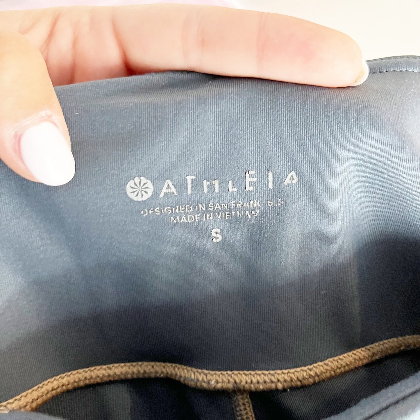 Athleta High Rise Chaturanga Tights Leggings Blue Gray Small