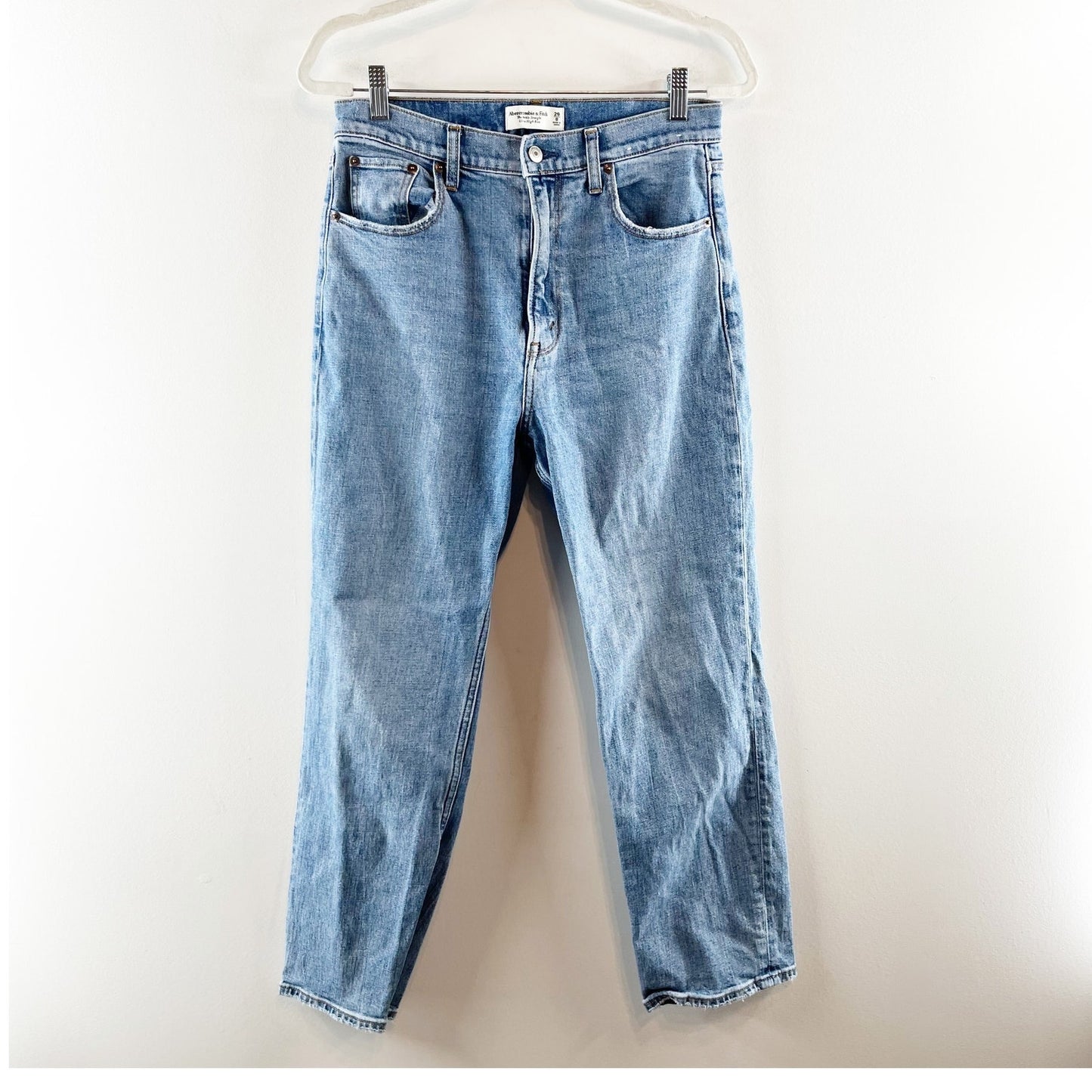 Abercrombie & Fitch The Ankle Straight Ultra High Rise Jeans Blue 8