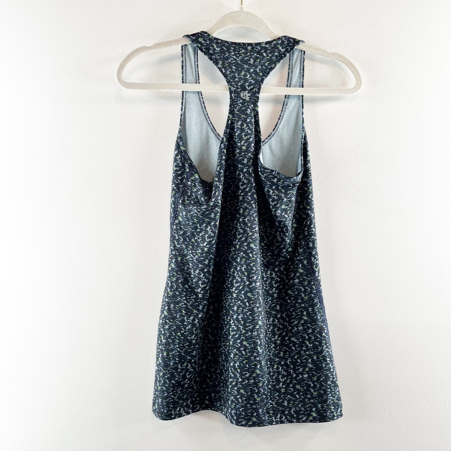 Lululemon Cool Racerback Tank Top Digi Pixie Caspian Blue Black Medium