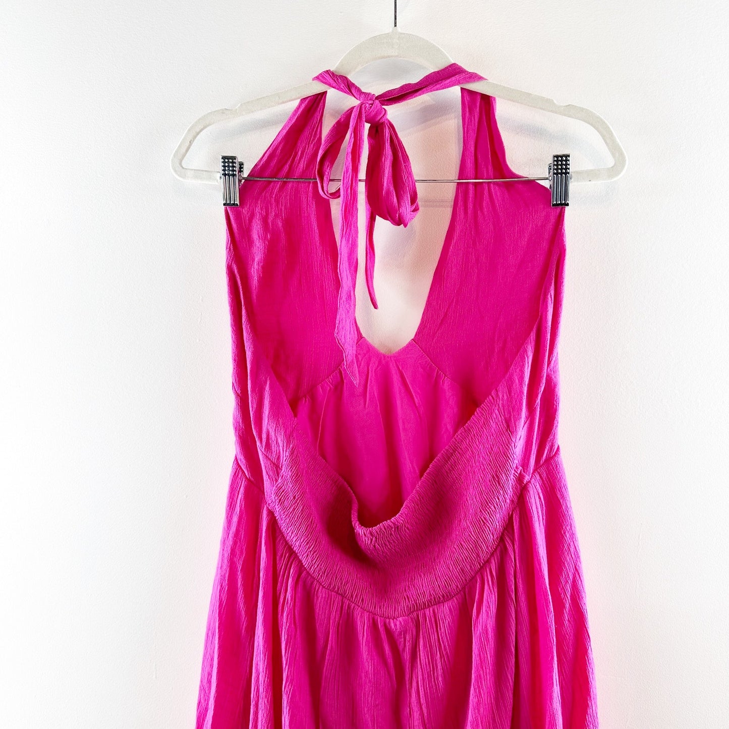 Pink Lily Cruise Through Town Halter Keyhole Mini Dress Hot Pink Large