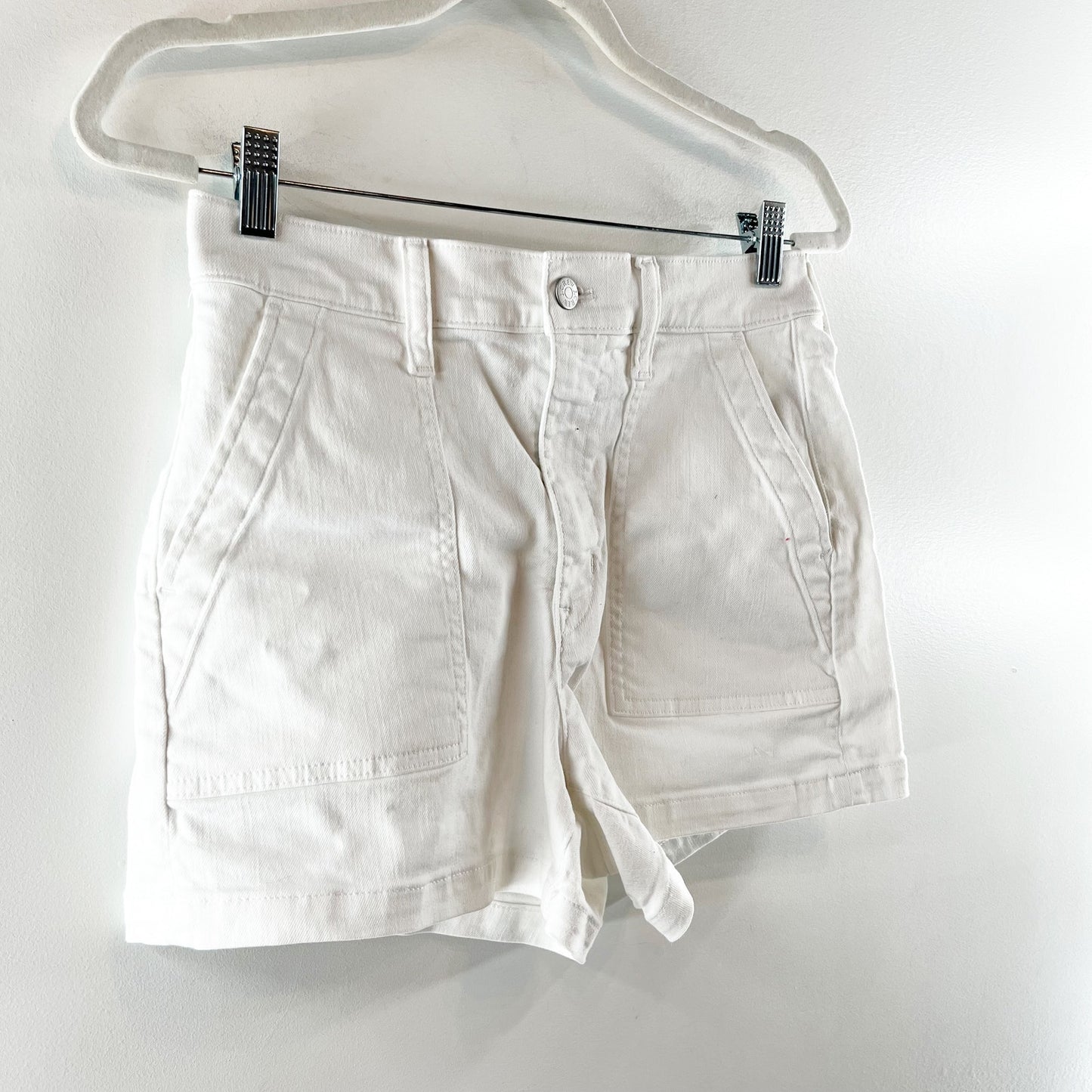 J. Crew Utility High Rise Jean Shorts White 27 / 4