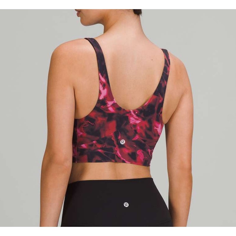 Lululemon Nulu Front-Darting Yoga Bra Intensity Pink Blossom Multi 8