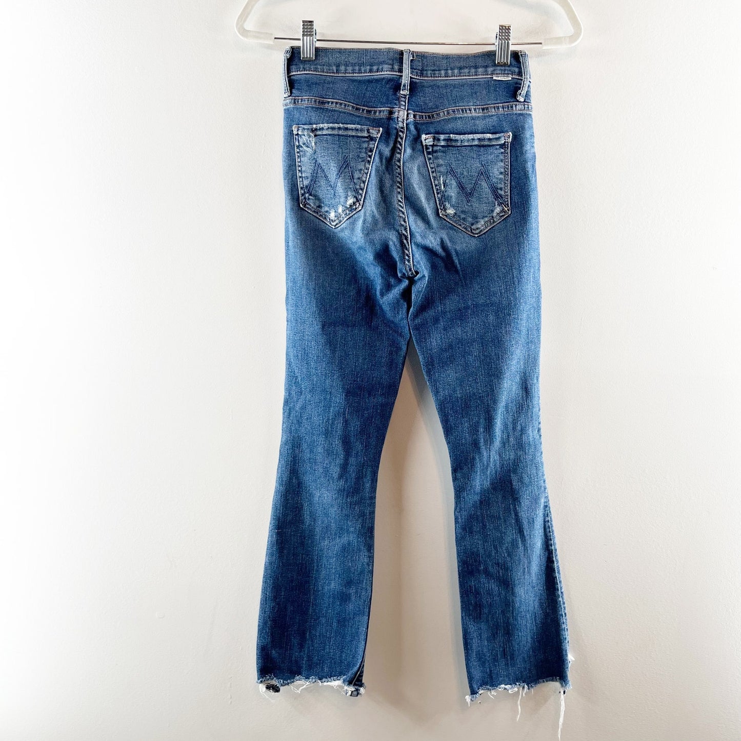 Mother The Insider Crop Step Chew Jeans Dancing On Coals Blue 24