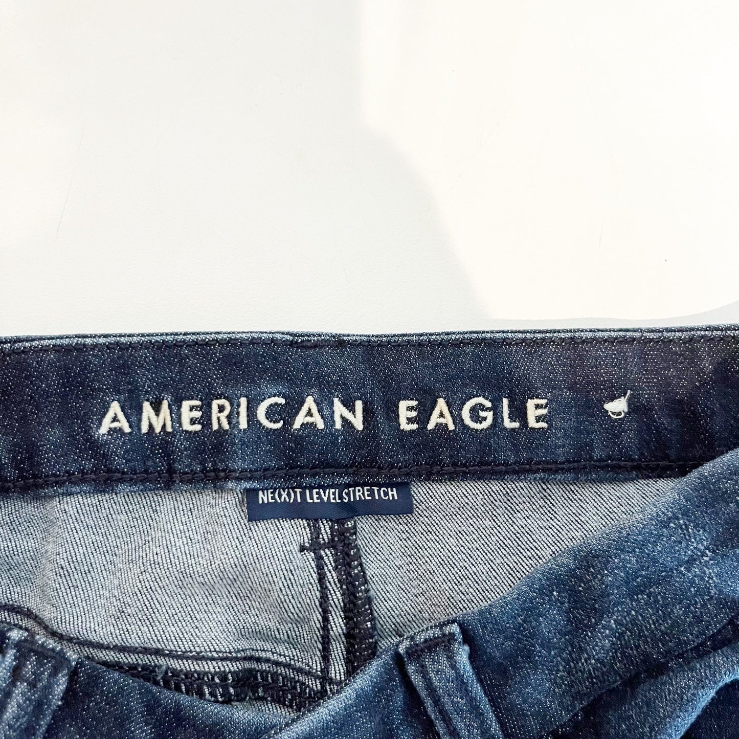 American Eagle Outfitters Ne(x)t Level Stretch Curvy Super Hi Rise Short Blue 6