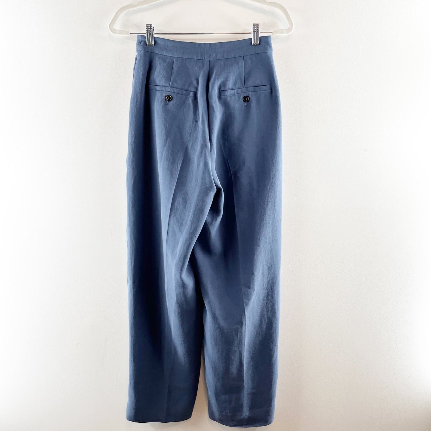 Madewell The Rosedale High-Rise Straight Relaxed Crepe Pleated Pant Nighttime 00