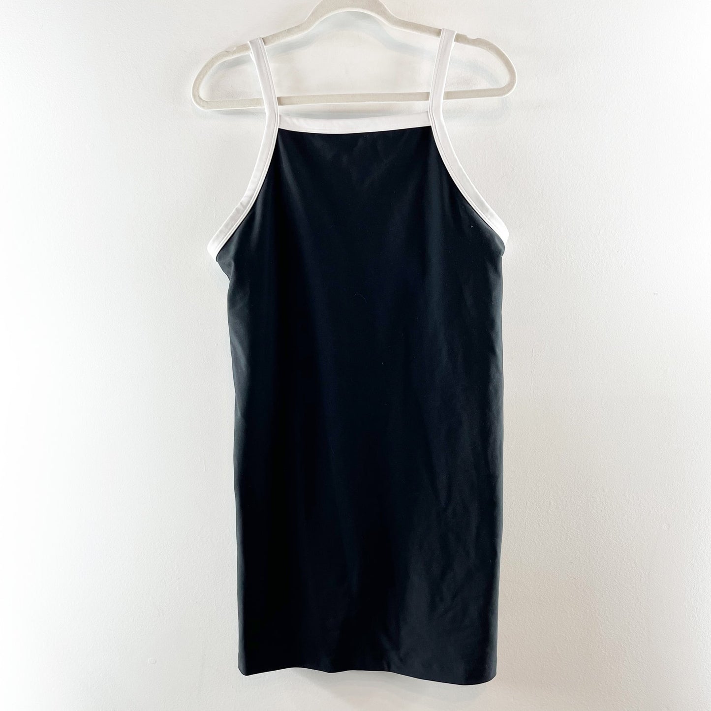 Abercrombie & Fitch YPB SculptLUX Apron Active Mini Dress Black White XL