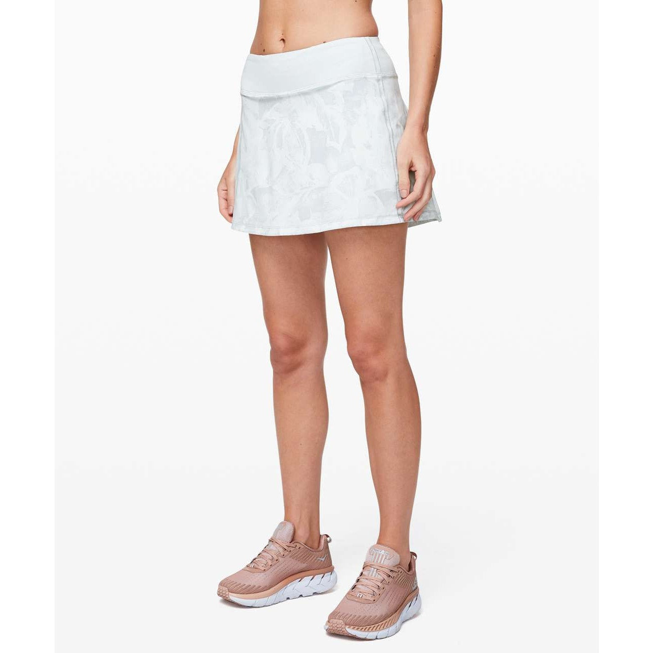 Lululemon Pace Rival Skirt No Panels 15" Mini Tropical Shadow Starlight White 8