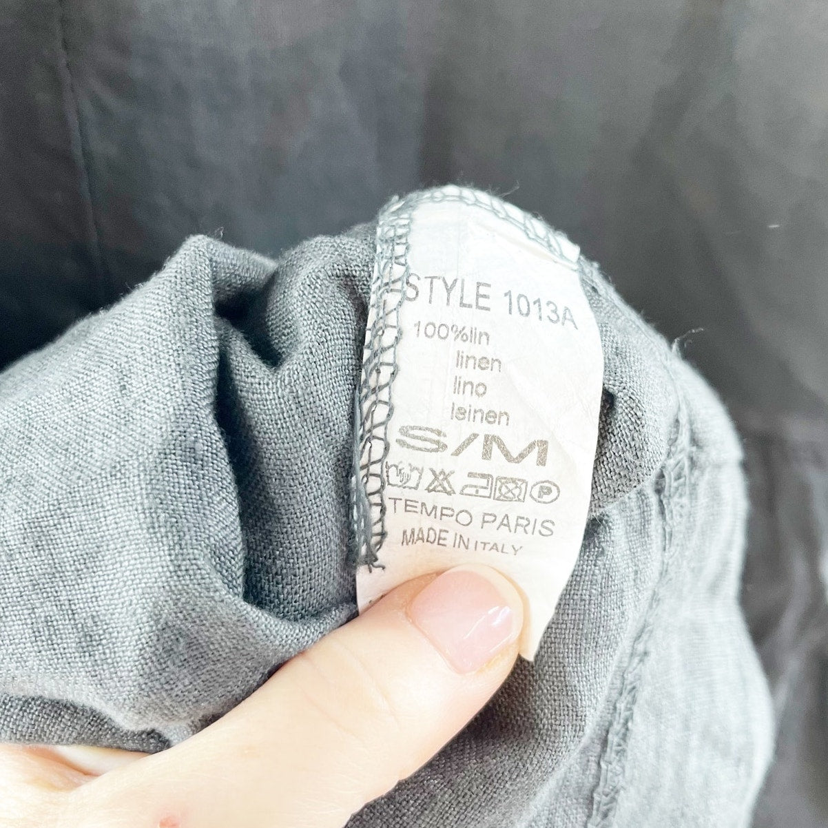 Tempo Paris Sleeveless Linen Boho Midi Dress Gray Small / Medium